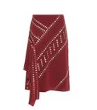Fendi Embellished Silk Skirt