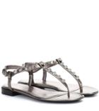 Asceno Giant Stud Leather Sandals