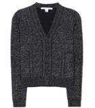 Diane Von Furstenberg Adelyn Metallic Wool-blend Cardigan