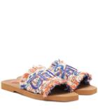 Chlo Embroidered Tweed Sandals
