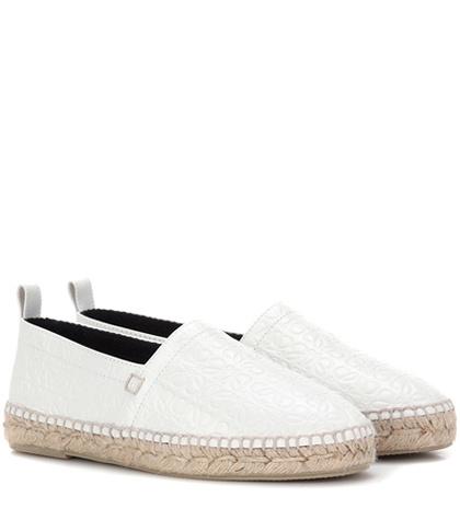 The Row Embossed Leather Espadrilles
