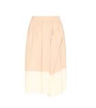Jil Sander Navy Silk-blend Skirt