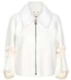 Fendi Mink Fur-trimmed Wool Jacket