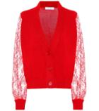 Ryan Roche Lace-trimmed Cashmere Cardigan