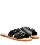 Acne Studios Bibbi Leather Slip-on Sandals
