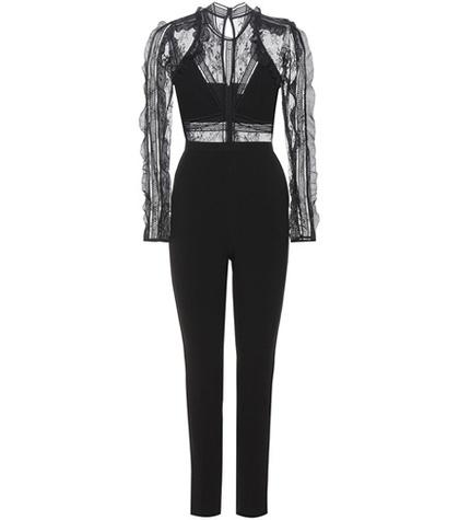 Self-portrait Hall Lace-trimmed Jumpsuit