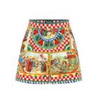 Dolce & Gabbana Printed High-rise Cotton Shorts