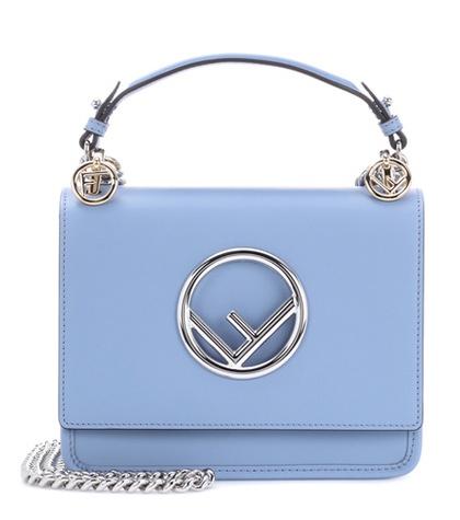 Fendi Kan I F Mini Leather Shoulder Bag