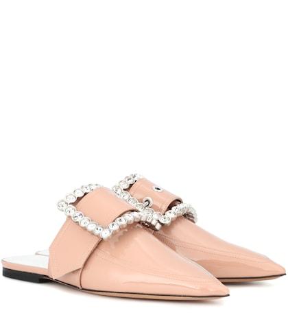 Philosophy Di Lorenzo Serafini Embellished Patent Leather Slippers