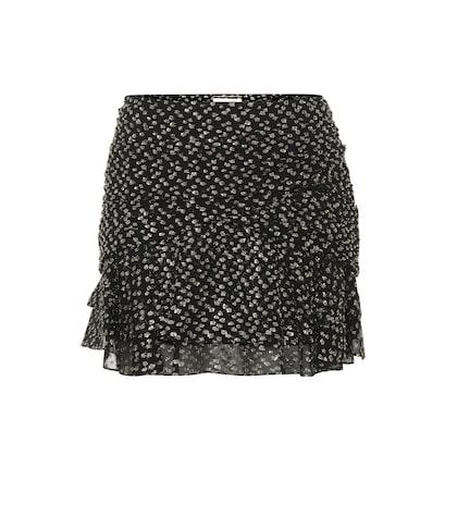 Saint Laurent Fil Coupé Silk-blend Miniskirt
