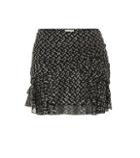 Saint Laurent Fil Coupé Silk-blend Miniskirt