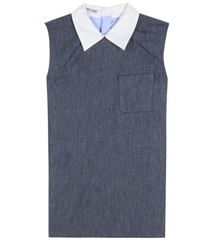 Ellery Denim And Cotton Top