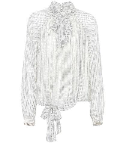 Burberry Dotted Silk Blouse