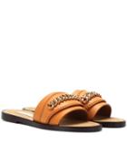 Prada Falabella Faux-leather Slides