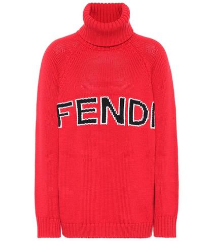S Max Mara Logo Wool Turtleneck Sweater