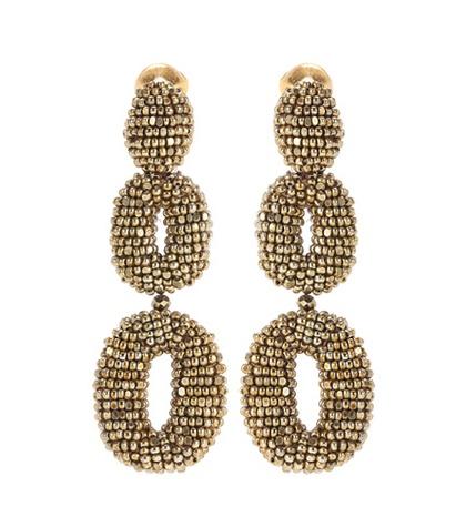 Oscar De La Renta Oscar O Beaded Earrings