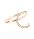 Miu Miu La Ligne C Hoop 18kt Rose Gold Ring With Diamonds
