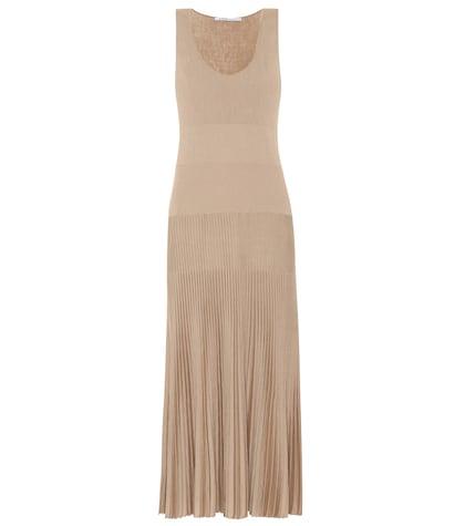 Lele Sadoughi Cotton And Silk Knit Maxi Dress