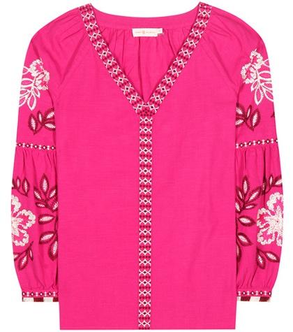 Tory Burch Therese Embroidered Cotton Tunic