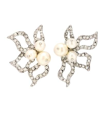 Oscar De La Renta Crystal-embellished Petal Earrings