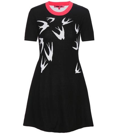 Mcq Alexander Mcqueen Printed Wool Sweater Dress