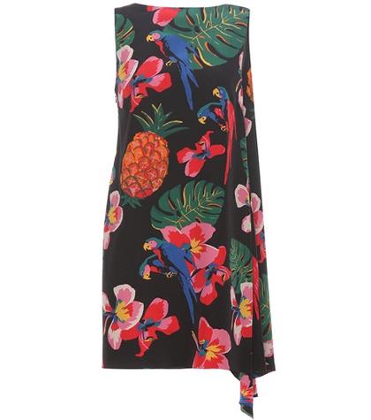 Equipment Printed Sleeveless Silk Dress