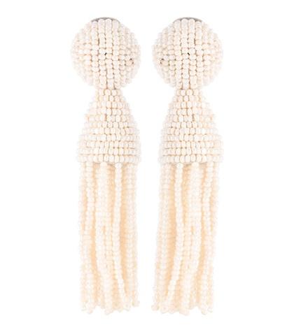 Oscar De La Renta Faux-pearl Tassel Earrings