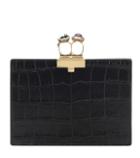 Alexander Mcqueen Jewelled Small Double-ring Leather Clutch