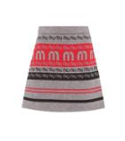 Miu Miu Logo Wool-blend Knitted Skirt
