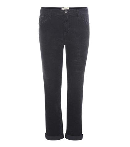 Current/elliott The Fling Slim Boyfriend Cropped Corduroy Trousers