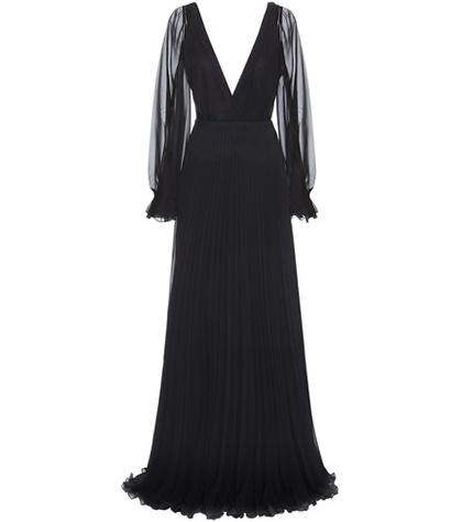 Victoria Beckham Pleated Silk Dress