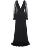 Victoria Beckham Pleated Silk Dress