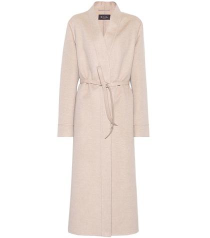 Loro Piana Clifton Leather-trimmed Cashmere Coat