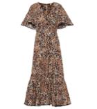Alexandre Vauthier Animal Jewel Cotton And Silk Dress