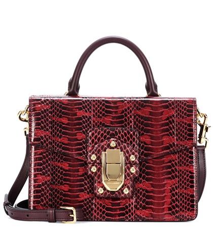 Dolce & Gabbana Lucia Snakeskin Shoulder Bag