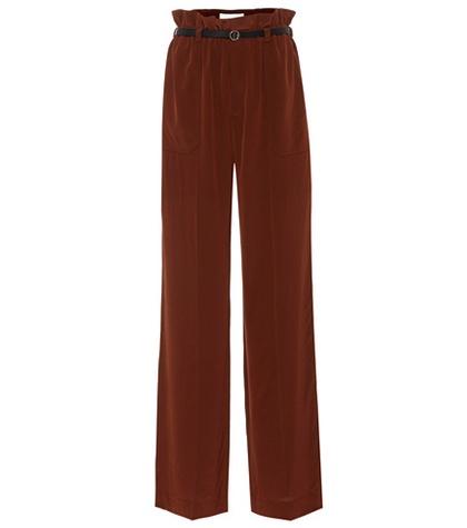 Prada Belted Silk Pants
