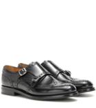 Redvalentino Lana Leather Monk Shoes