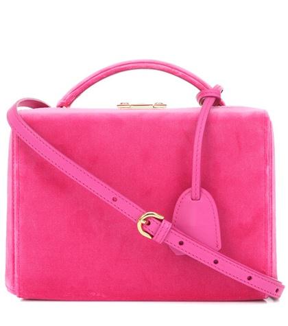 Acne Studios Grace Small Box Velvet Shoulder Bag