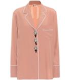 Victoria Beckham Embellished Silk-blend Shirt