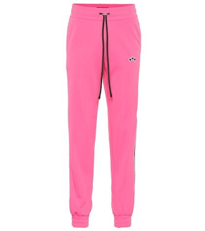 Amiri Leather-trimmed Trackpants