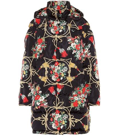 Gucci Printed Down Cape Coat