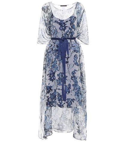 Max Mara Bahamas Floral-printed Silk Dress