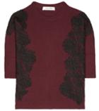 Valentino Lace-embellished Wool And Cashmere Sweater