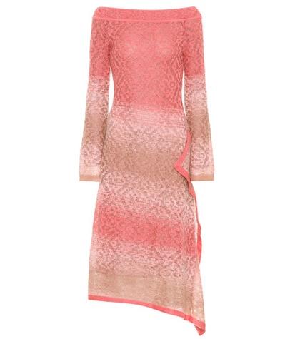 Peter Pilotto Asymmetric Mohair-blend Dress
