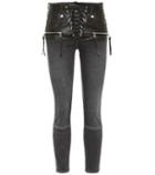 Unravel Leather-trimmed Jeans