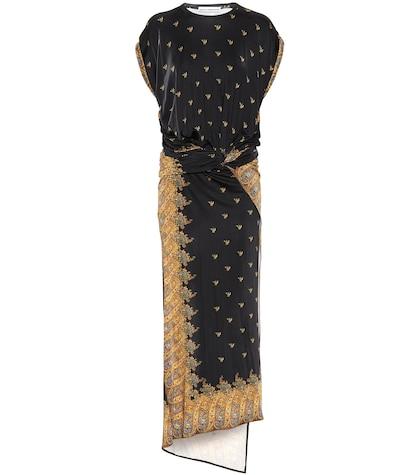 Paco Rabanne Printed Jersey Midi Dress