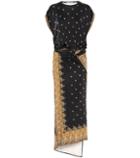 Paco Rabanne Printed Jersey Midi Dress