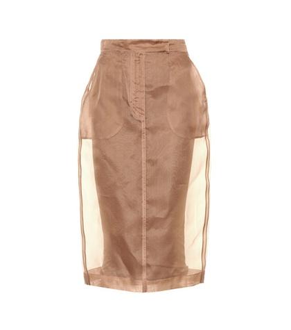 Max Mara Humour Silk Organza Pencil Skirt