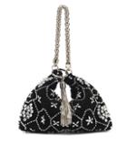 Jimmy Choo Callie Crystal-embellished Suede Clutch