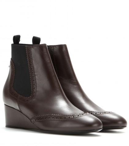 Balenciaga Leather Wedge Boots